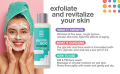 TOUCH glycolic face wash compatible with Clarisonic for deeper, comfortable cleansing.