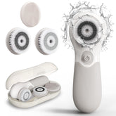 TOUCHBeauty Face Scrubber with three brush heads enables customizable cleansing.