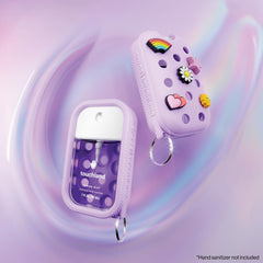 Touchland Crocs Mist Case Pixie Lavender jibbitz closeup for customization options.