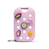 Touchland Crocs Mist Case Sugarpop Pink front view portable sanitizer on the go