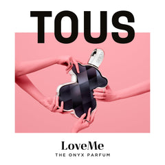 TOUS Love Me Onyx Parfum packaging showcases gift-ready luxury