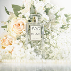 Tova Signature EDP cap close-up highlighting refined luxury and premium design