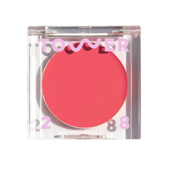 Tower 28 BeachPlease Cream Blush tub closeup showing creamy, buildable color for cheeks.