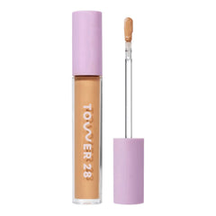 Tower 28 Beauty Swipe Serum Concealer packaging close-up, sleek tube ready for on-the-go use.