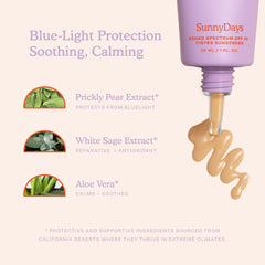 Tower 28 SunnyDays SPF 30 non-greasy finish keeps skin balanced during day.