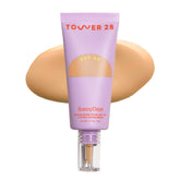 Tower 28 SunnyDays SPF 30 bottle pour shows a non-greasy finish