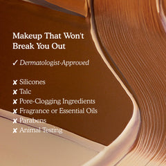 Tower 28 Swipe Serum Concealer brush application demonstrates seamless blend into fine lines.