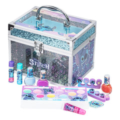 Townley Girl Stitch Train Case open for pretend makeup play sessions