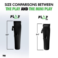 TPOB Mini Play includes six black guide combs for quick length options.