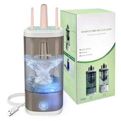 Tpsofy Electric Makeup Brush Cleaner Machine front view with compact on-the-go design.