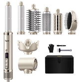Tqcir 8-in-1 hot air styler kit in gold for fast at-home drying