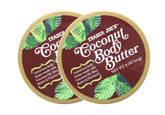 Trader Joe's Coconut Body Butter jar close-up showing creamy hydration for smooth skin