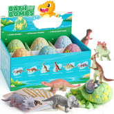 TranquilBliss dino-egg-bath-bombs-box offers a colorful, kid-friendly surprise gift.