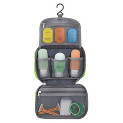 Travelon Compact Hanging Toiletry Kit mesh pouches view emphasizes bulk item storage and visibility