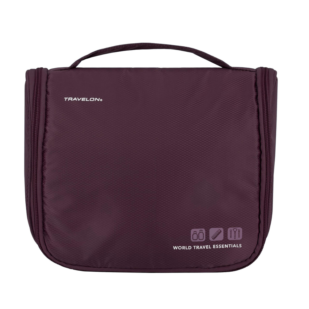 Travelon World Travel Essentials Hanging Toiletry Case with hanging hook for travel convenience