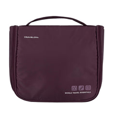 Travelon World Travel Essentials Hanging Toiletry Case with hanging hook for travel convenience