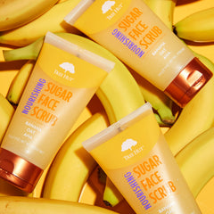 Tree Hut Nourishing Banana & Oat Face Scrub texture close-up showing gentle exfoliation on skin