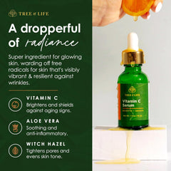 Tree of Life Beauty Hyaluronic acid serum drops hydrated plump-looking skin.