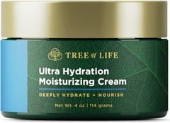 Tree of Life Beauty moisturizer jar close-up showing rich hydration texture