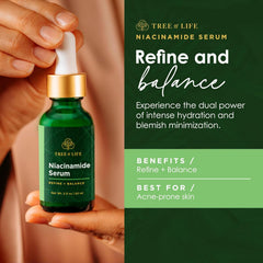 Tree of Life Beauty Niacinamide Serum pump applying for daily hydration