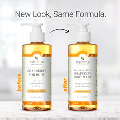Tree to Tub Citrus Body Wash creamy lather close-up for sensitive skin comfort.