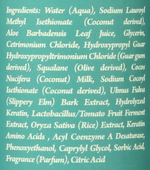 Close-up of slippery elm detangling in the Treluxe formula.