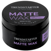 Trendstarter Matte Wax shows strong hold and textured, shine-free style.