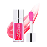 Trendynow Hydrating Lip Glow Oil bottle close-up with glossy moisture and natural tint.