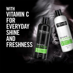 TRESemmé Deep Cleansing Shampoo lather action shown for thorough cleansing.