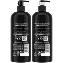 TRESemmé Keratin Repair conditioner tube highlights mid-length to ends treatment