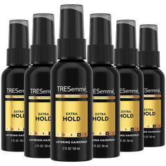 TRESemmé Travel Hairspray 6-pack bottles offer on-the-go hold for defined style.