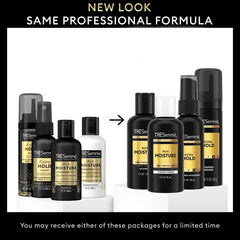 TRESemmé Travel Hairspray bottle showing crunch-free hold for humidity resistance
