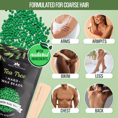 Tress Wellness at-home wax kit on display for easy bikini and full-body waxing.