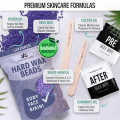 Tress Wellness large and small waxing sticks for precise application