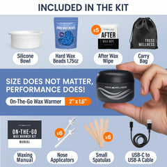Tress Wellness Nose Wax Kit carry bag keeps your kit organized for travel comfort