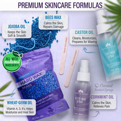 Tress Wellness pre-wax spray bottle prepares skin for smooth waxing.