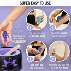 Tress Wellness wax at comfortable temperature for smooth application