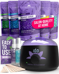 Tress Wellness wax kit with digital warmer display enables precise, comfortable at-home waxing.