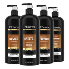 TRESemmé Botanique Nourish conditioner four-pack packaging highlighting value and daily moisture.