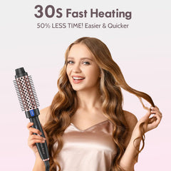 Tresses Touch 60-minute auto shutoff enhances safety during busy mornings.