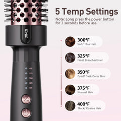 Tresses Touch ceramic barrel heats evenly for smooth salon-like curls.