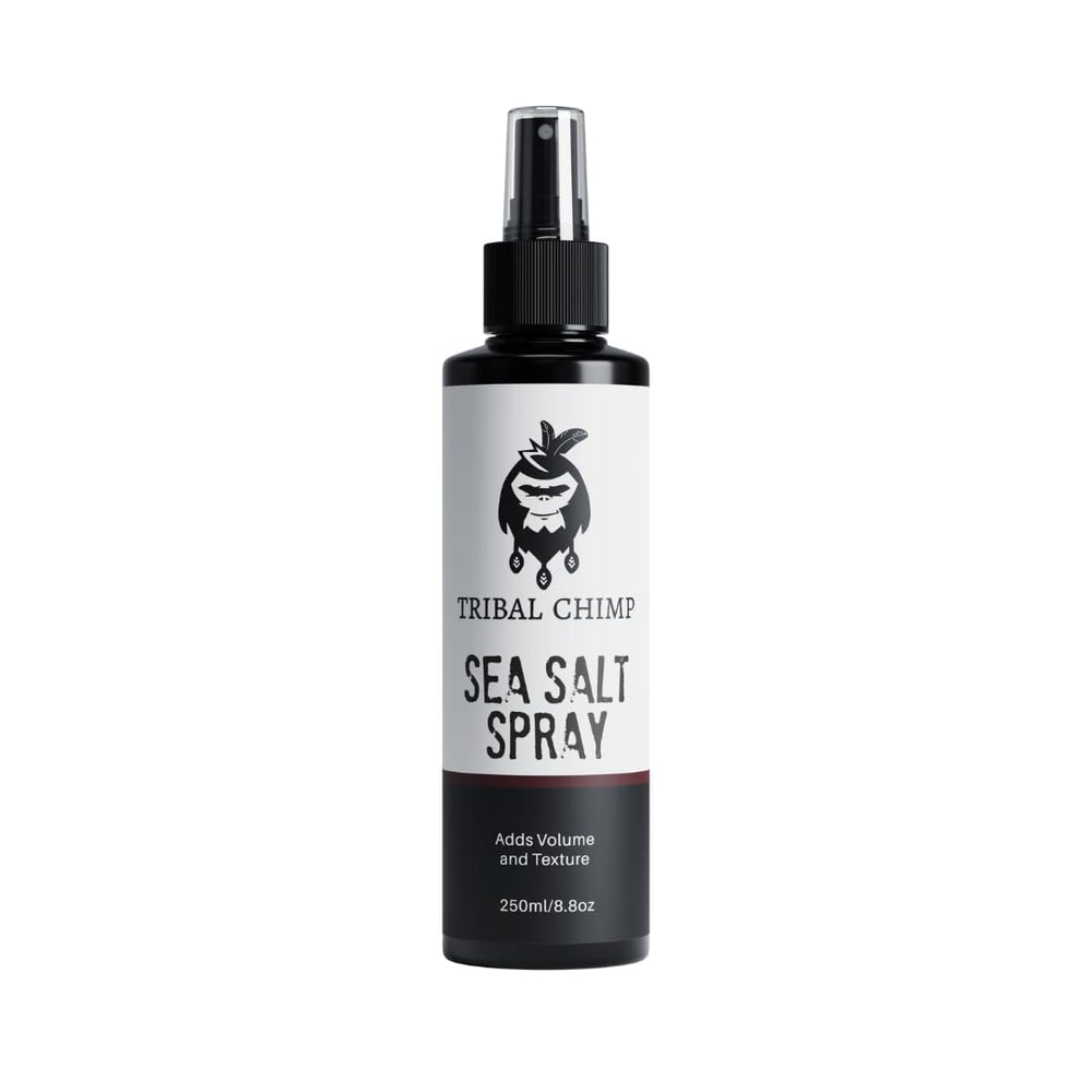 Tribal Chimp Sea Salt Spray bottle showing compact 250ml design for natural texture