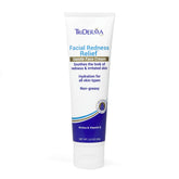 TriDerma facial redness relief cream jar front showcases soothing, fragrance-free care.