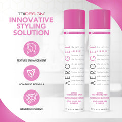 TRIDESIGN Aerogel hairspray mist provides light, flexible spray without stiffness.