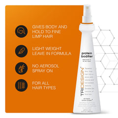 TRIDESIGN Protein Bodifier bottle back detailing lightweight protein blend for lift