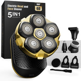 Trimcoo 2026 upgraded blades close-up showing titanium coating for gentle scalp shaving.