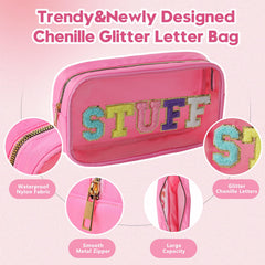 TRIP TIGER Swim Chenille bag see-through window enables quick access to essentials