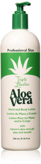 Triple Lanolin Aloe Vera Lotion bottle front view highlighting non-greasy hydration for everyday skin comfort.