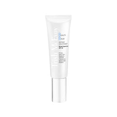 Trish McEvoy Beauty Balm Instant Solutions SPF 35 bottle shows all-in-one coverage and protection.