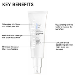 Trish McEvoy Beauty Balm soft-focus finish looks natural in daylight.